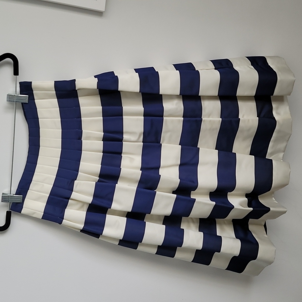 J. Crew Striped Pleated Nautical Skirt. Size 0P